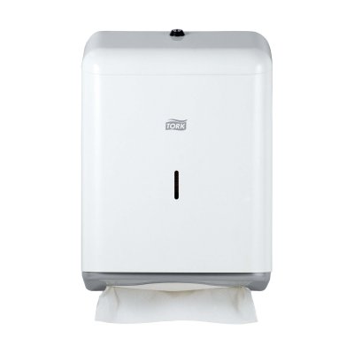 Tork Singlefold/C-fold Handdoekdispenser H3, Wit metaal